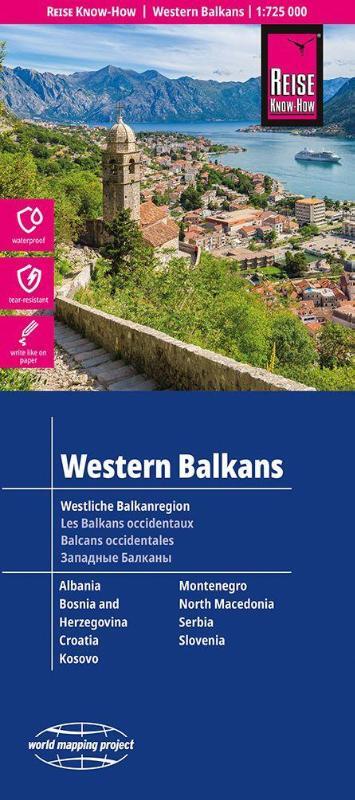 Western Balkans (1:725.000) : Albania, Bosnia und Herzegovin