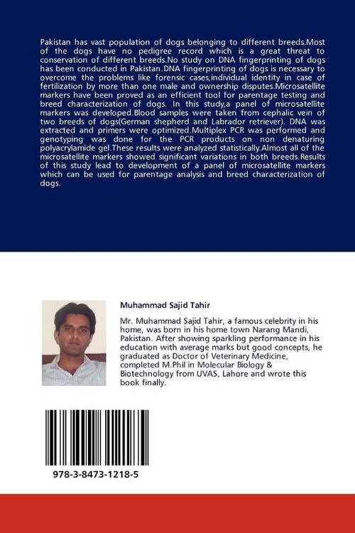 Parentage Analysis And Breed Characterization Of Dogs