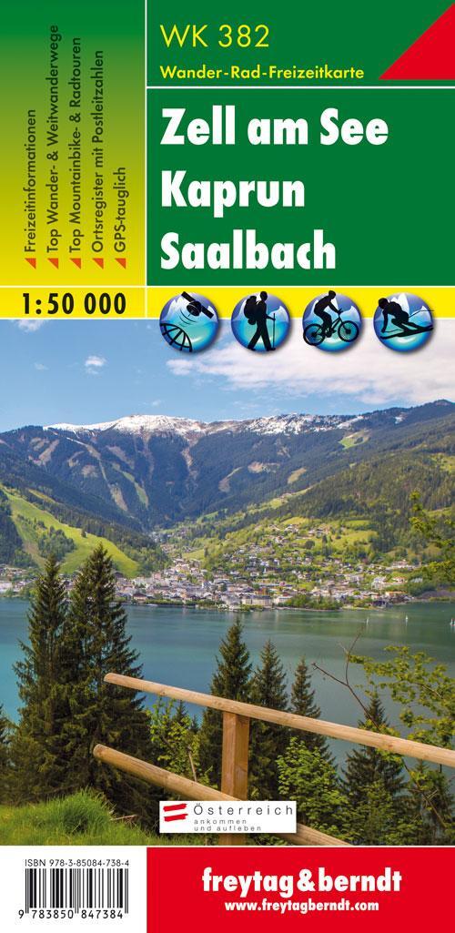WK 382 Zell am See - Kaprun - Saalbach, Wanderkarte 1:50.000