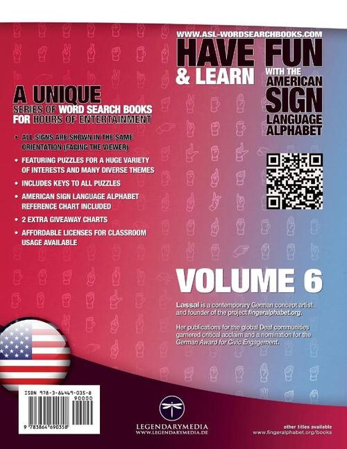 108 Word Search Puzzles with the American Sign Language Alphabet, Volume 06