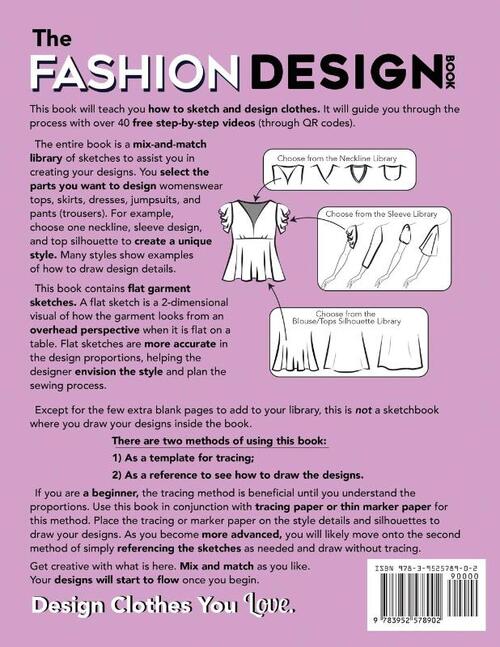 The Fashion Design Book: A Library of Silhouettes & Style Details for Drawing Flat Fashion Sketches