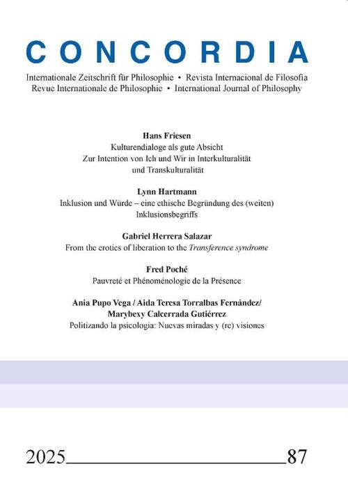 Concordia - Internationale Zeitschrift für Philosophie 87
