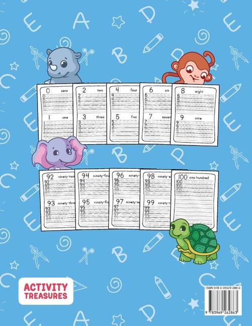 Tracing Numbers 1-100 For Kindergarten