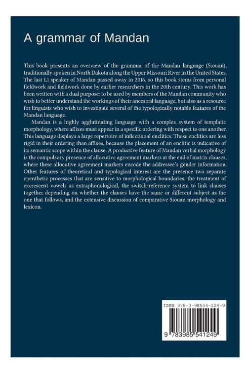 A grammar of Mandan