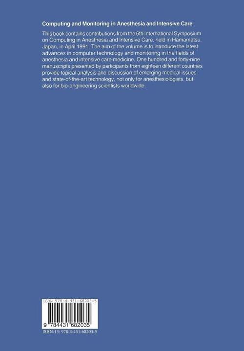 Computing and Monitoring in Anesthesia and Intensive Care