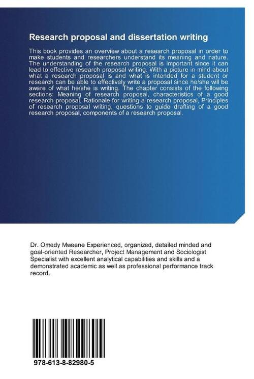Research proposal and dissertation writing