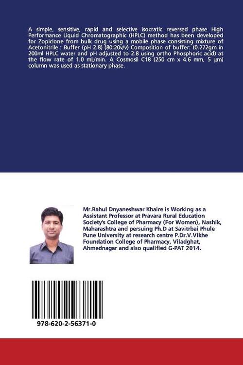 Method Development and Validation of Zopiclone by RP-HPLC.