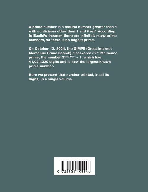 The largest known prime number