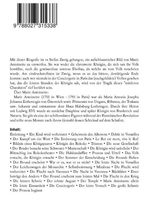 Marie Antoinette. Bildnis eines mittleren Charakters