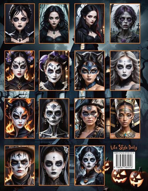 Black Halloween Makeup: Gothic and Horror Guide-Step-by-Step Face Painting and Dark Designs for Halloween