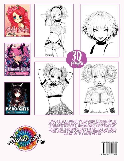 Anime Coloring Book for Adults