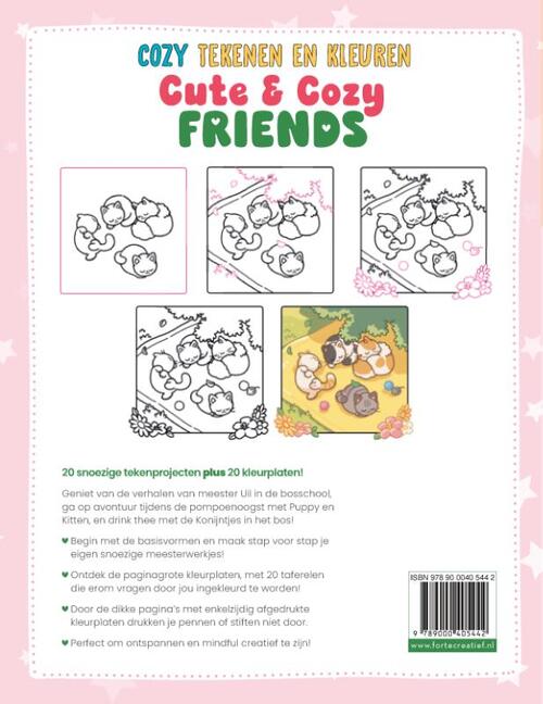 Cozy tekenen en kleuren - Cute & Cozy Friends