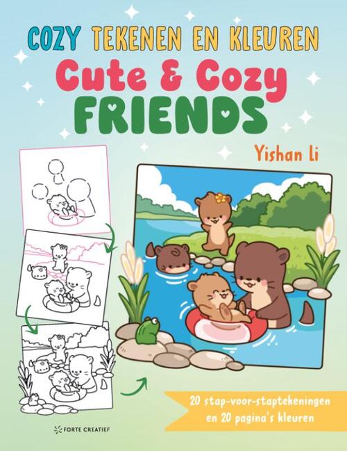 Cozy tekenen en kleuren - Cute & Cozy Friends