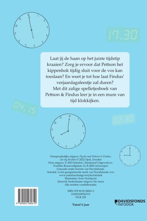 Pettson en Findus leren klokkijken