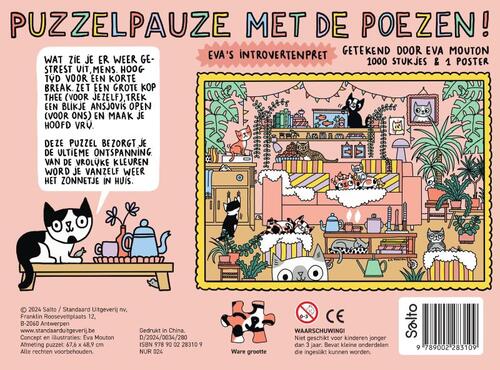 Eva's Introvertenpret: Puzzelpauze Met De Poezen!