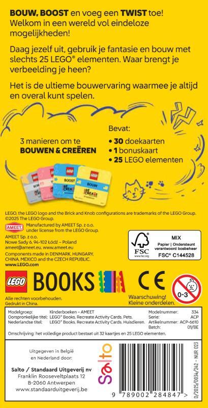 Lego ReCreate Activity Cards: Huisdieren