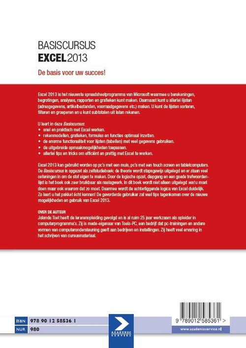 Basiscursus Excel 2013