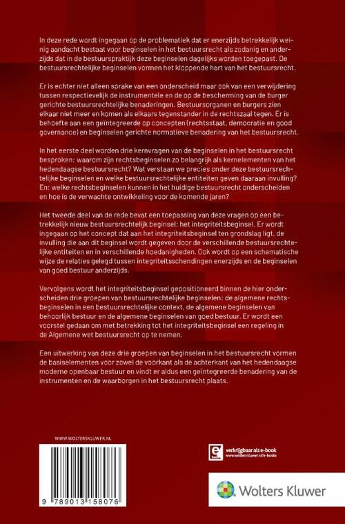 Beginselen in het bestuursrecht en het integriteitsbeginsel