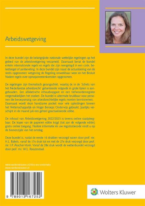 Arbeidswetgeving 2022/2023 Boek 9789013167252 Bruna