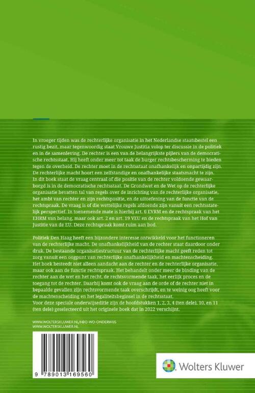 Onderwijseditie Rechter, rechterlijke organisatie en rechtspraak