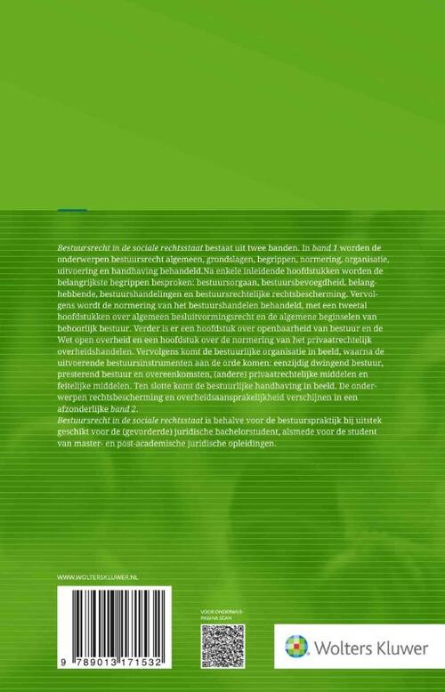 Bestuursrecht in de sociale rechtsstaat, band 1