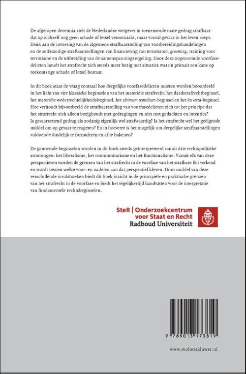 Grenzen van het strafrecht in de voorfase