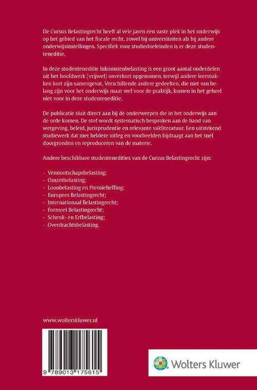 Cursus belastingrecht inkomstenbelasting