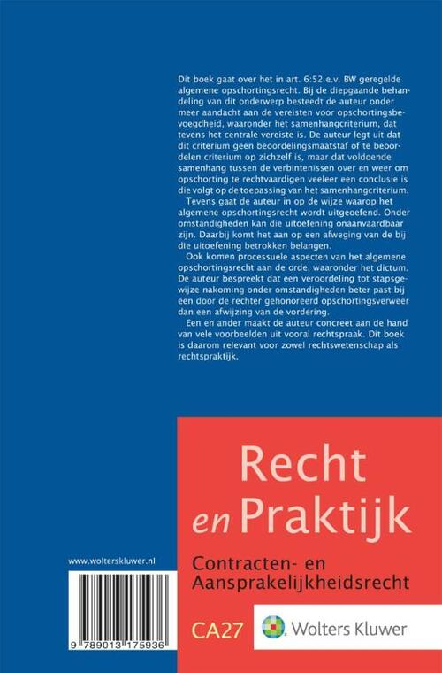 Het algemene opschortingsrecht