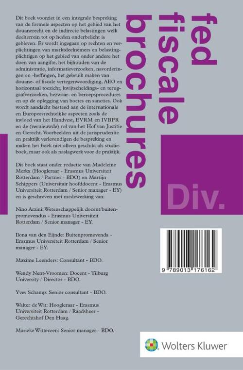Formele aspecten van het douanerecht en de indirecte belastingen