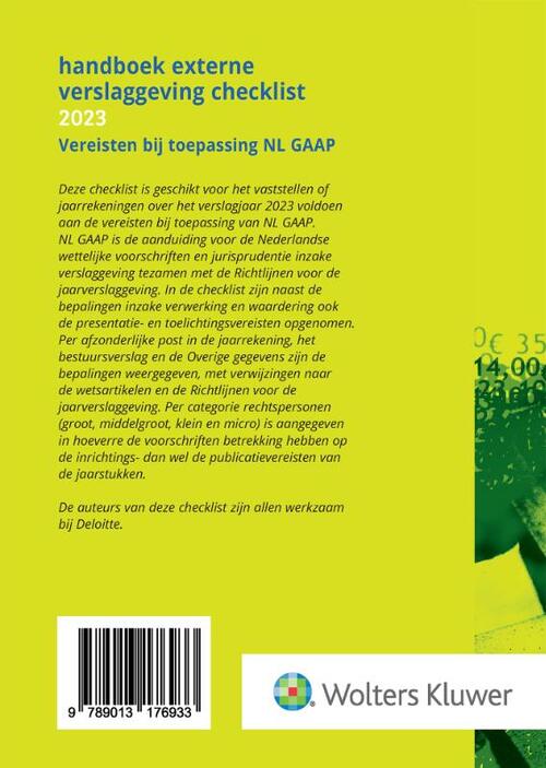 Handboek Externe Verslaggeving Checklist 2023, Wolters Kluwer Nederland ...