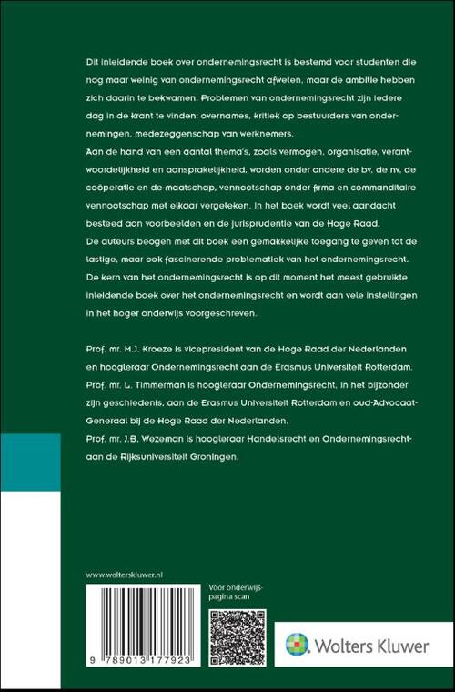 De kern van het ondernemingsrecht