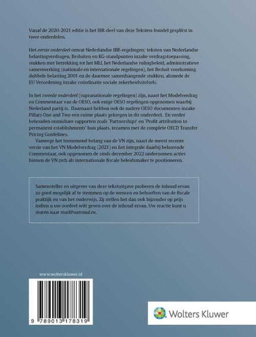 Teksten Internationaal belastingrecht 2025/2026