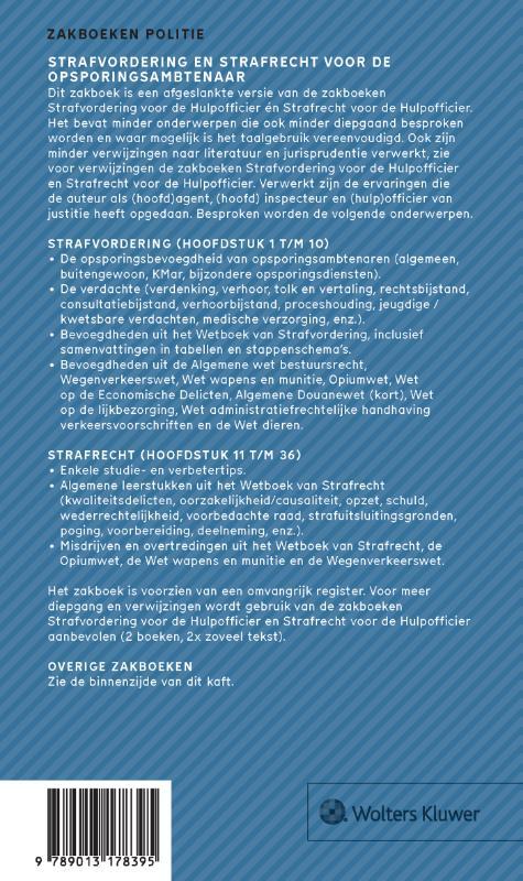 Zakboek strafvordering en strafrecht voor de opsporingsambtenaar 2025