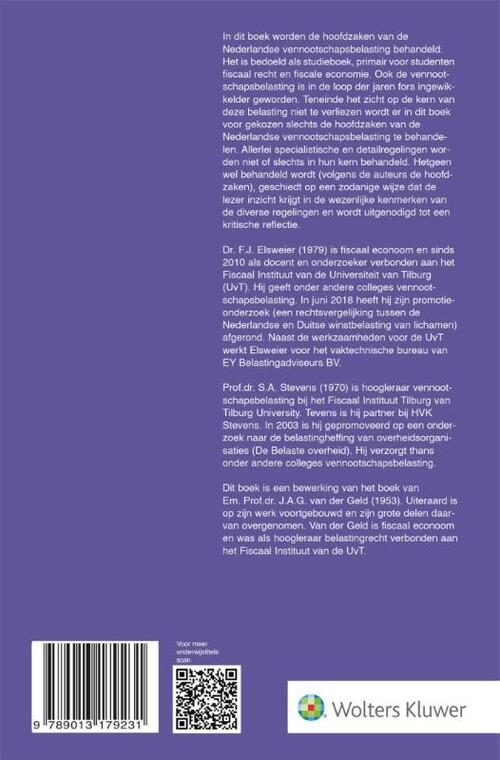 Hoofdzaken vennootschapsbelasting