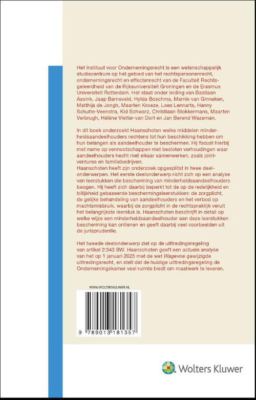 Bescherming van minderheidsaandeelhouders
