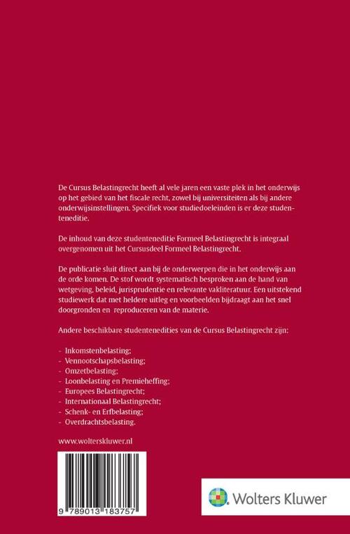 Cursus Belastingrecht