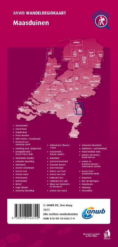 Wandelregiokaart Maasduinen 1:33.333