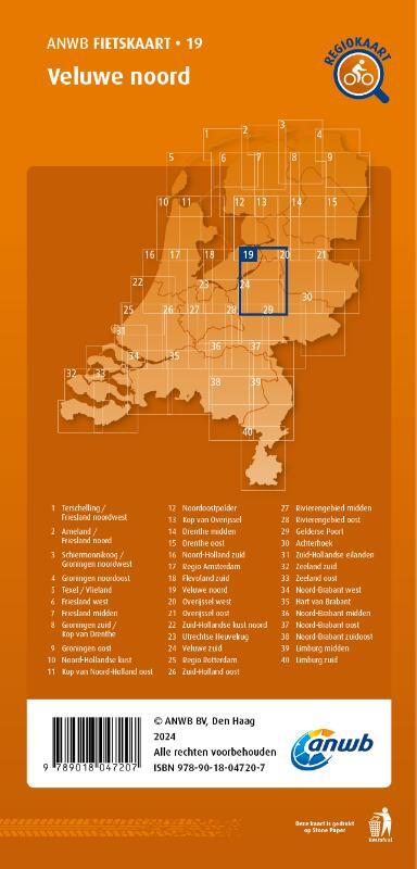 Fietskaart Veluwe noord 1:66.666