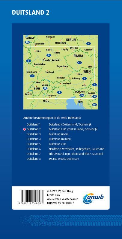 ANWB*Wegenkaart Duitsland 2. Duitsland-Zuid/Zwitserland/Oostenrijk