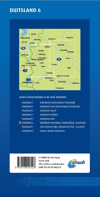 ANWB*Wegenkaart Duitsland 6. Nordrhein-Westfalen/Ruhrgebied/Sauerland