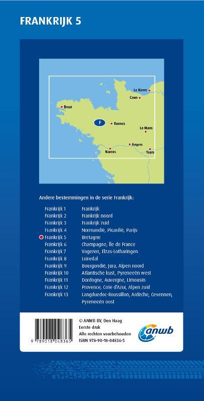 ANWB Wegenkaart Frankrijk 5. Bretagne
