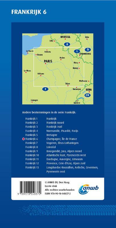 ANWB Wegenkaart Frankrijk 6. Champagne/ Ile de France