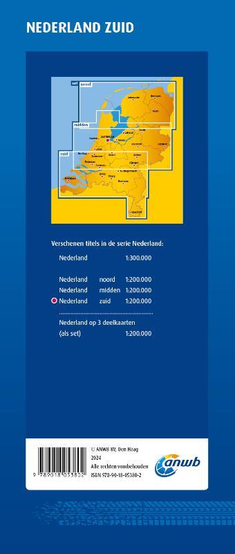 Wegenkaart Nederland Zuid