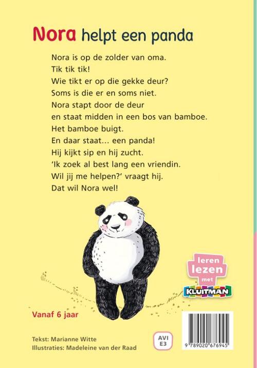 Nora helpt een panda