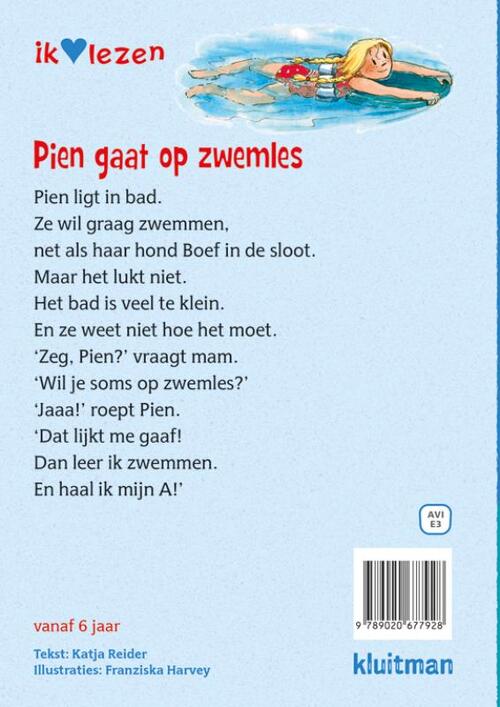 Pien gaat op zwemles