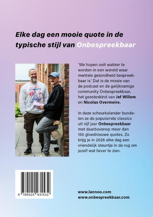 Onbespreekbaar Scheurkalender 2026