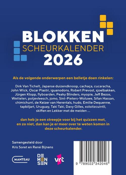 Blokken Scheurkalender 2026
