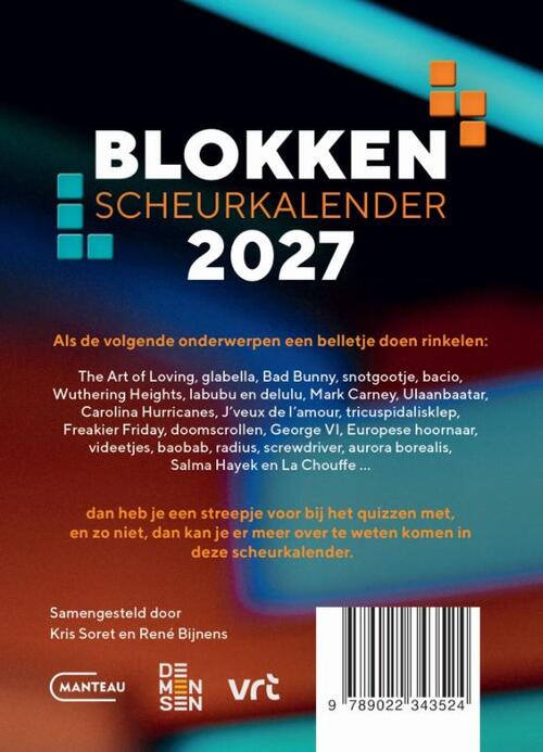 Blokken Scheurkalender 2027