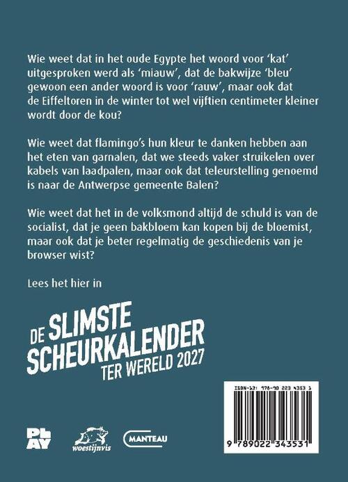 De slimste scheurkalender ter wereld 2027