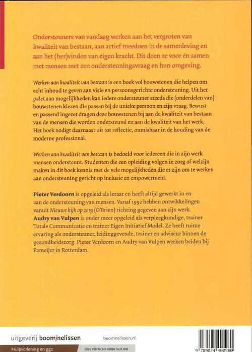 Werken aan kwaliteit van bestaan